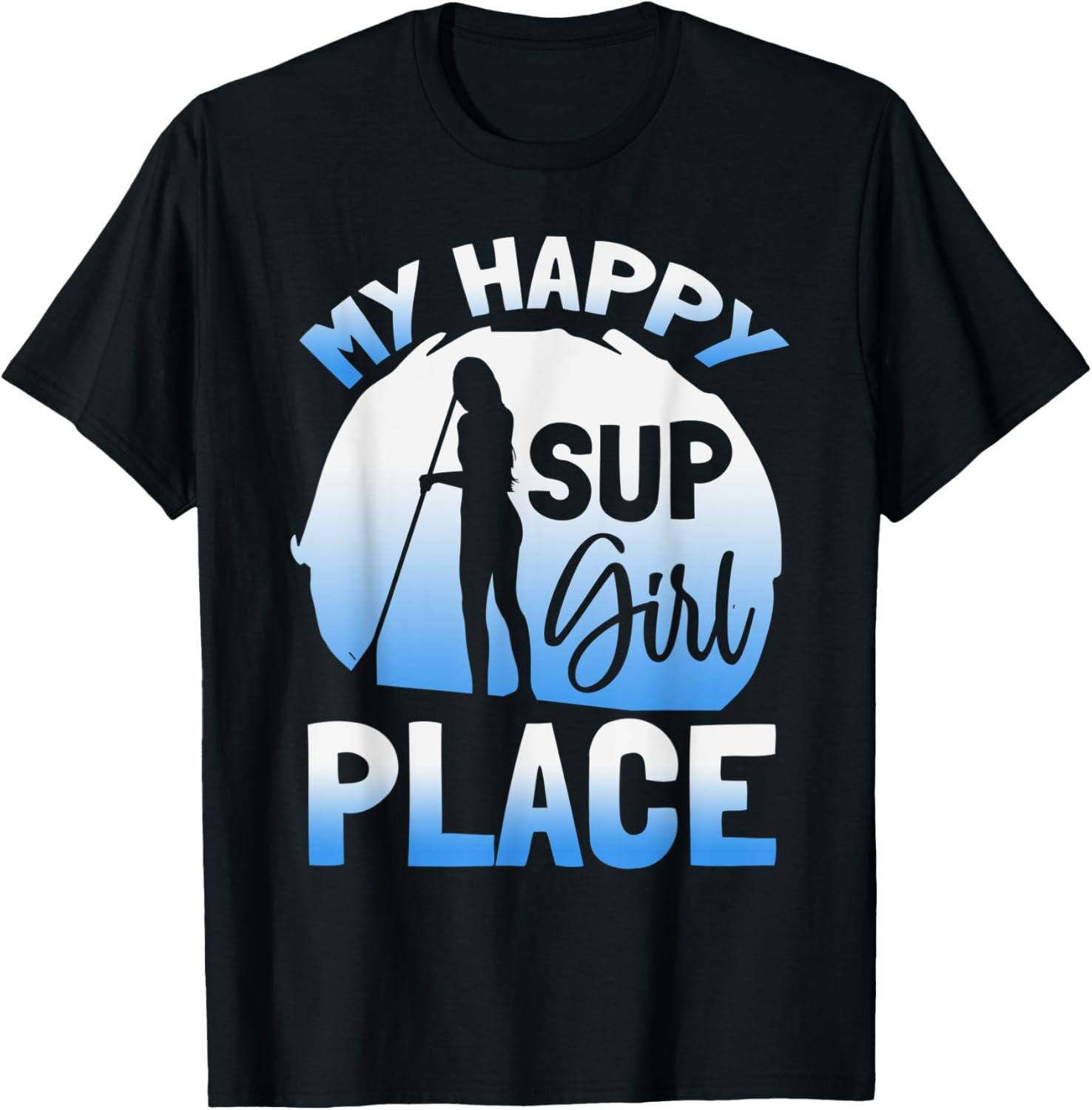 Girl Paddleboard Happy Paddle Board Place Paddling SUP Girl