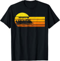 Vintage Pontoon Boat Captain Retro Summer Boating Boat