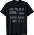 Silent But Dadly Ar15 Usa Flag Funny Fathers Day Gun Dad