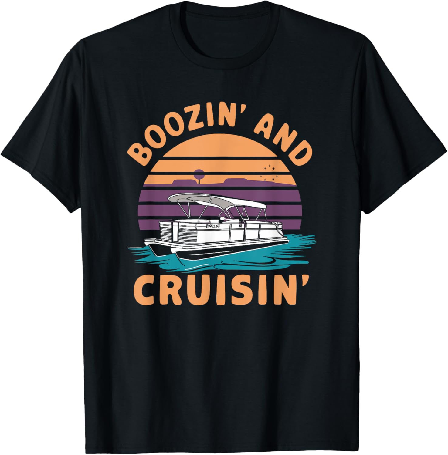 Pontooning Boozin Cruising Retro Pontoon Boat