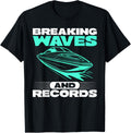 Breaking Waves Records Boat