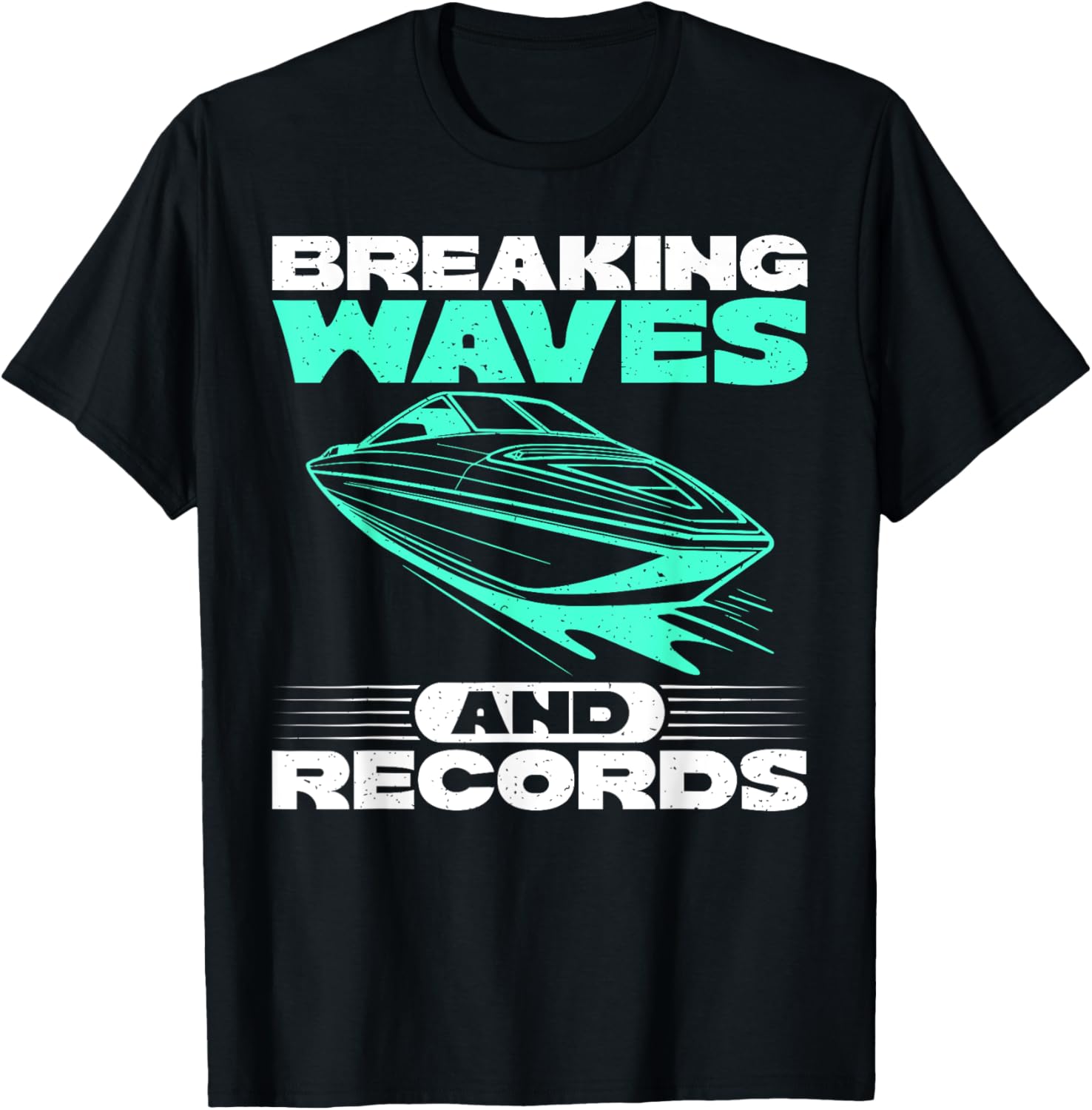 Breaking Waves Records Boat