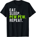 Eat Sleep Pew Repeat Shirt Gun Enthusiast T Shirt