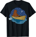 Cartoon Bear Fishing In A Boat Kids