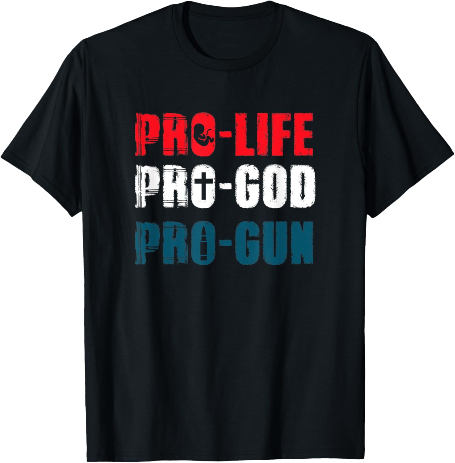 Pro Life Pro God Pro Gun T Shirt Patriotic Americans Shirt Women