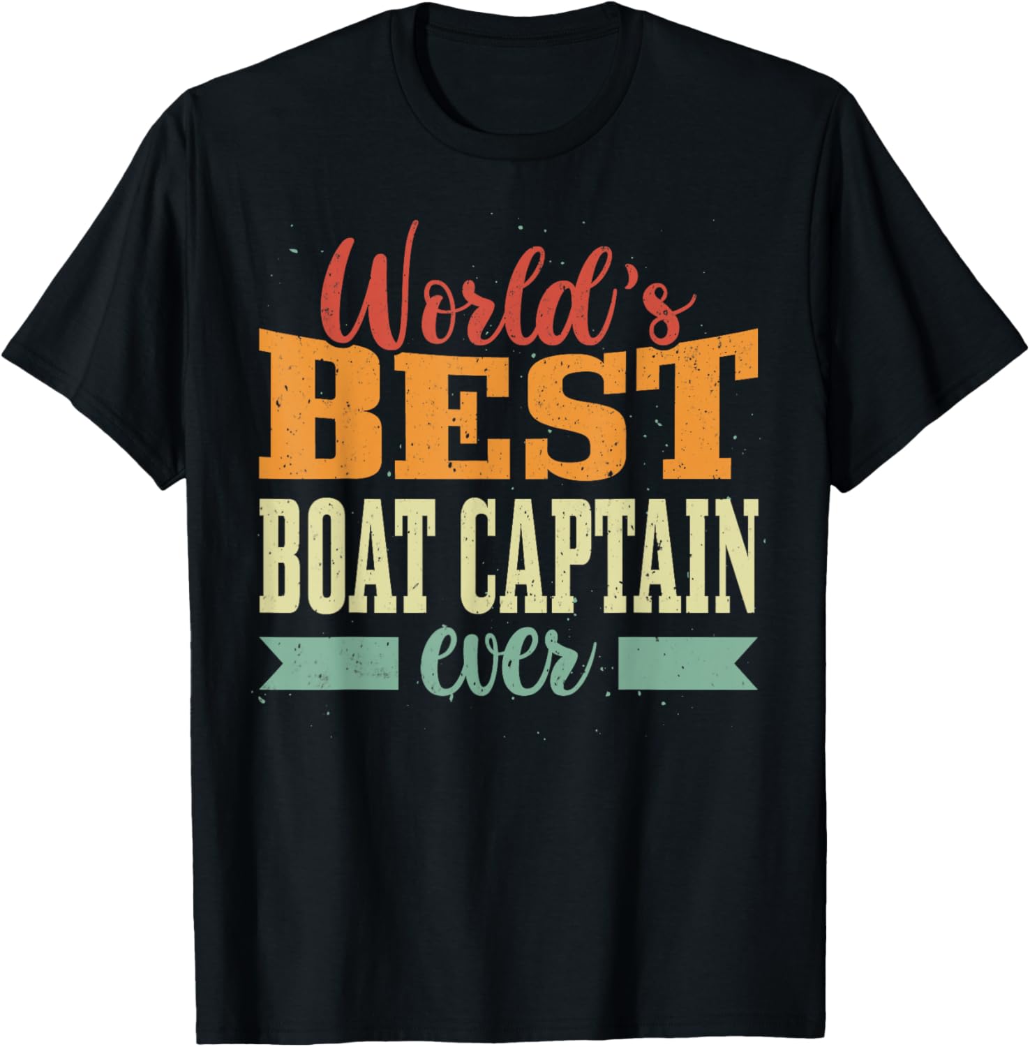 Retro Motif Worlds Best Boat Captain