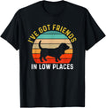 I've Got Friends In Low Places Basset Hound Funny Dog Retro Men Women Girls Kids