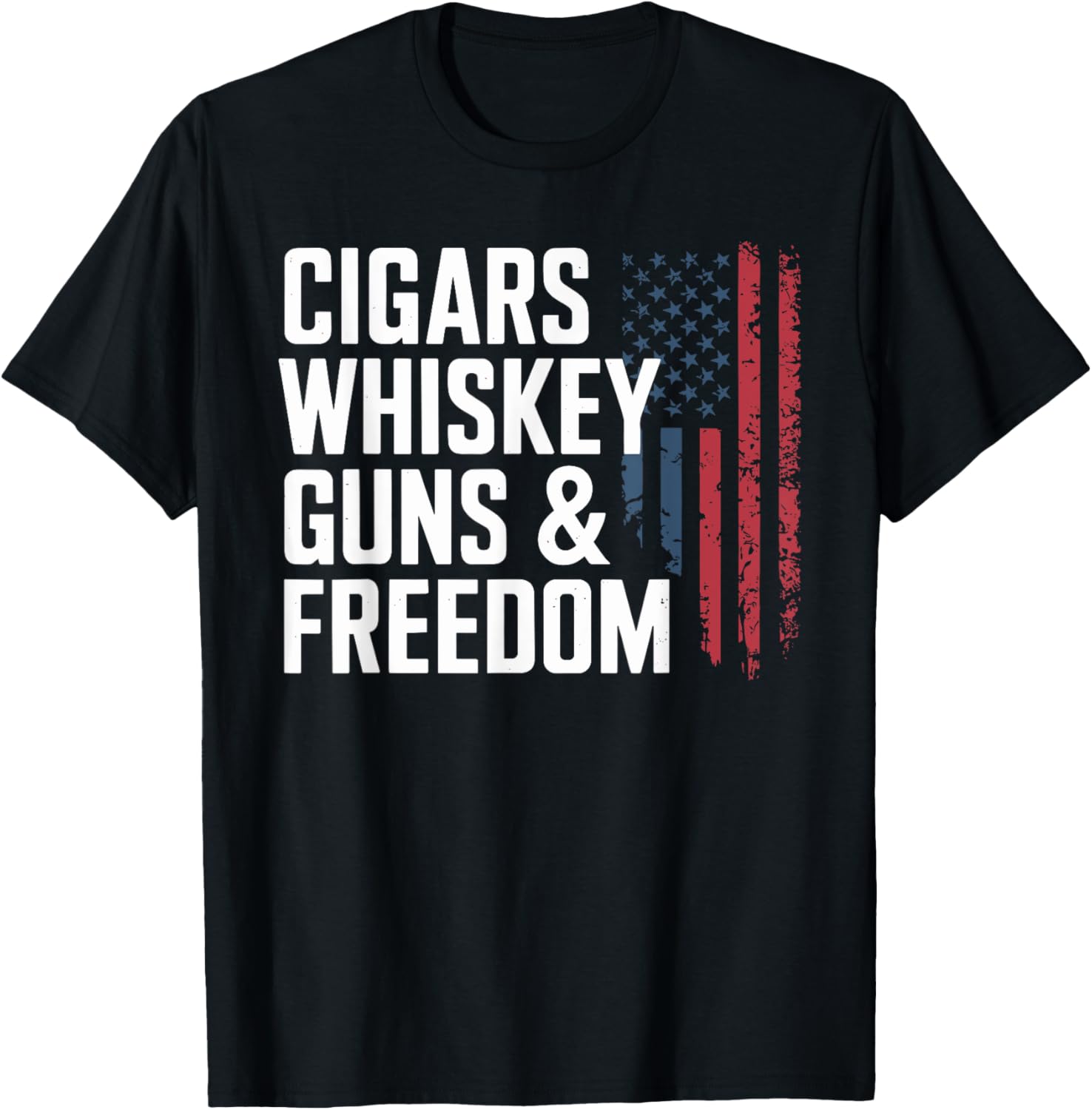 Cigars Whiskey Guns And Freedom T Shirt Cigars