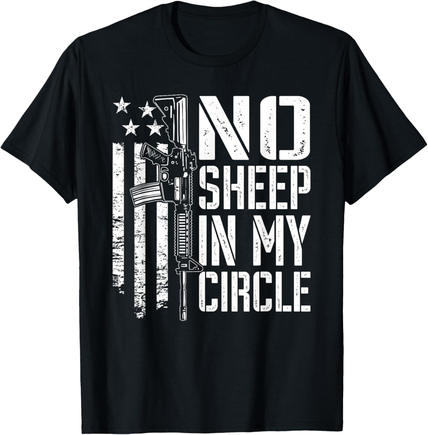 No Sheep In My Circle Usa Flag Pro Gun 2Nd Amendment