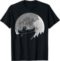 Full Moon Canoe Boat Funny Canoeing