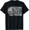 Gun Whiskey Steak Freedom Usa American Flag 2Nd Amendment
