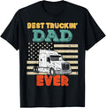 American Flag Best Truckin Dad Truck Driver Trucker