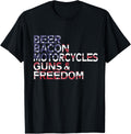 Beer Bacon Motorcycles Guns And Freedom T Shirt