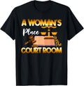 A Woman is in a Courtroom Place