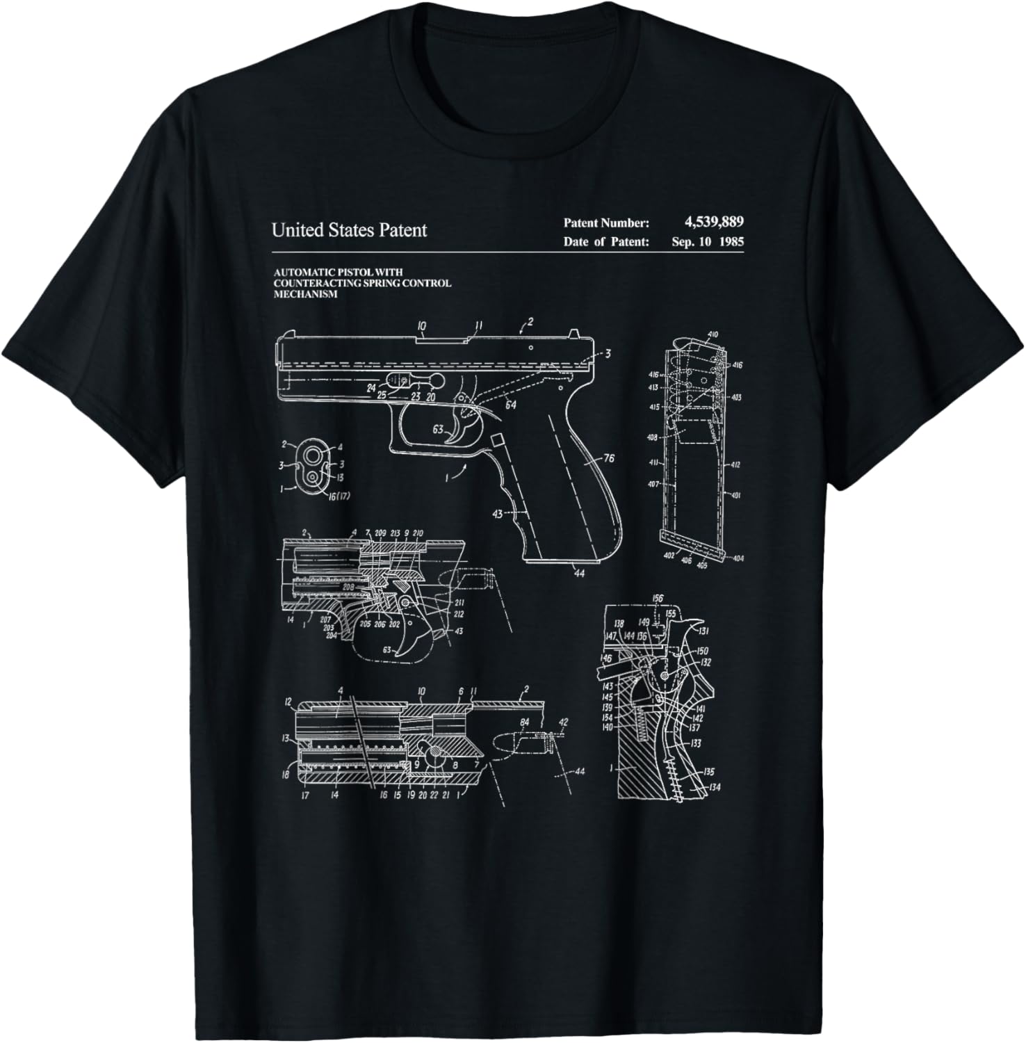 Semi Automatic Handgun Pistol Patent Print Pro Gun