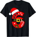 6 Year Old Christmas Santa 6th Birthday Kids Cute Tee Funny