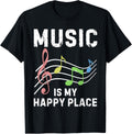 Music is My Happy Place Gift Musician Lover Artist Singer