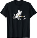 Cute Fun Kitty Cat Kitten Playing Hockey Yarn Puck
