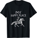 Funny tee saying My Happy Place is here Horses Lovers