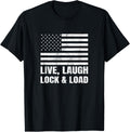 Live Laugh Lock Load Patriot American Flag Gun Owner