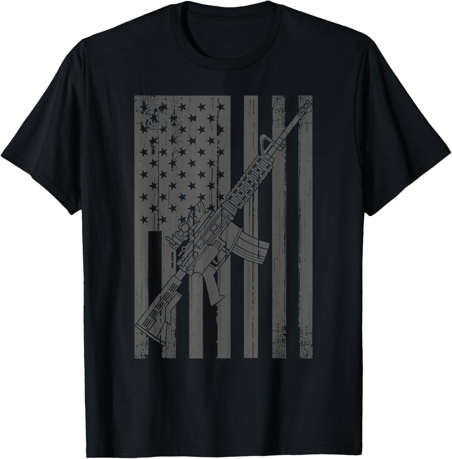 American Patriotic Rifle Gun Flag 4Th Of July Gun Women Men