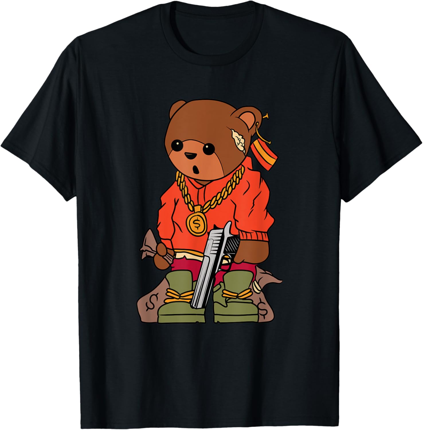 Rapper Bear Hip Hop Teddy Rap Gangster Hippie Hip Hop Gun