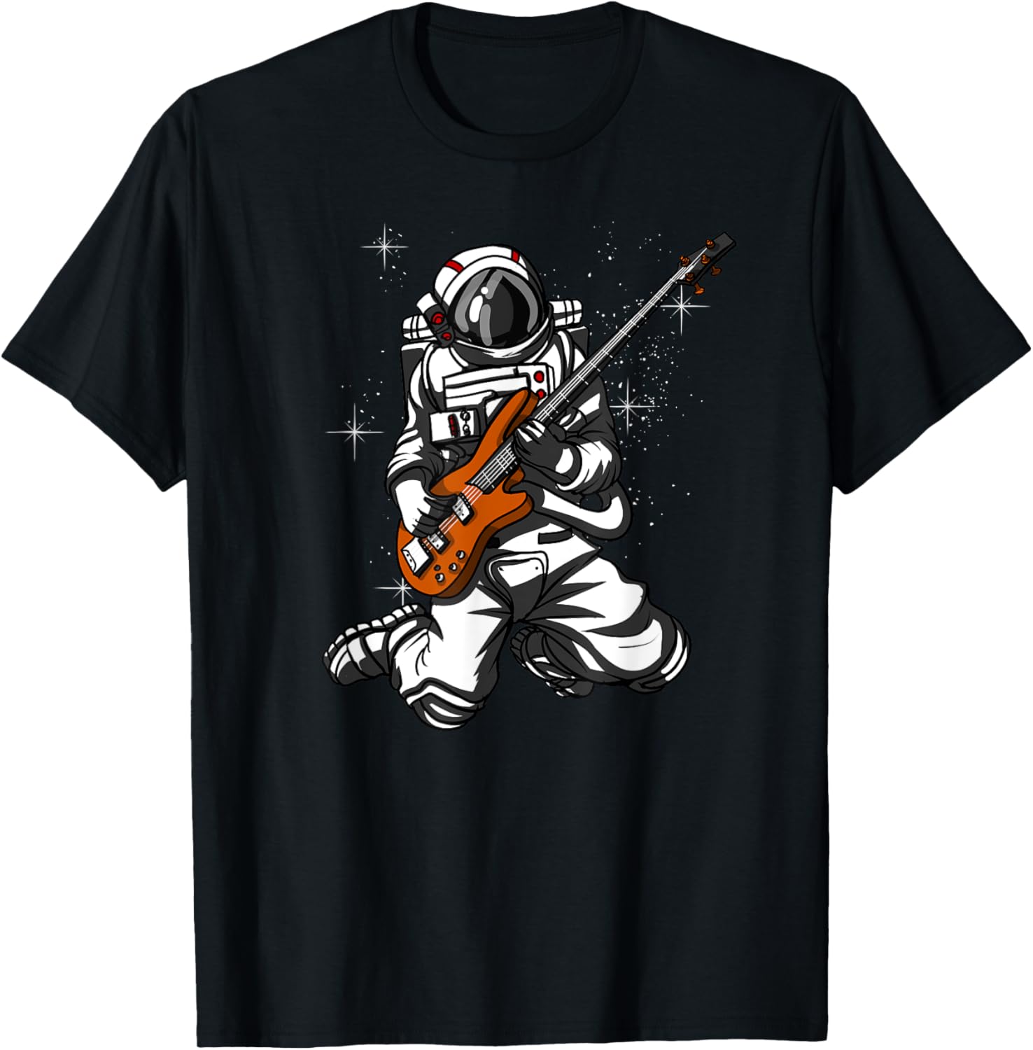 Space Astronaut Playing Bass Guitar Cosmic Guitarist Boys