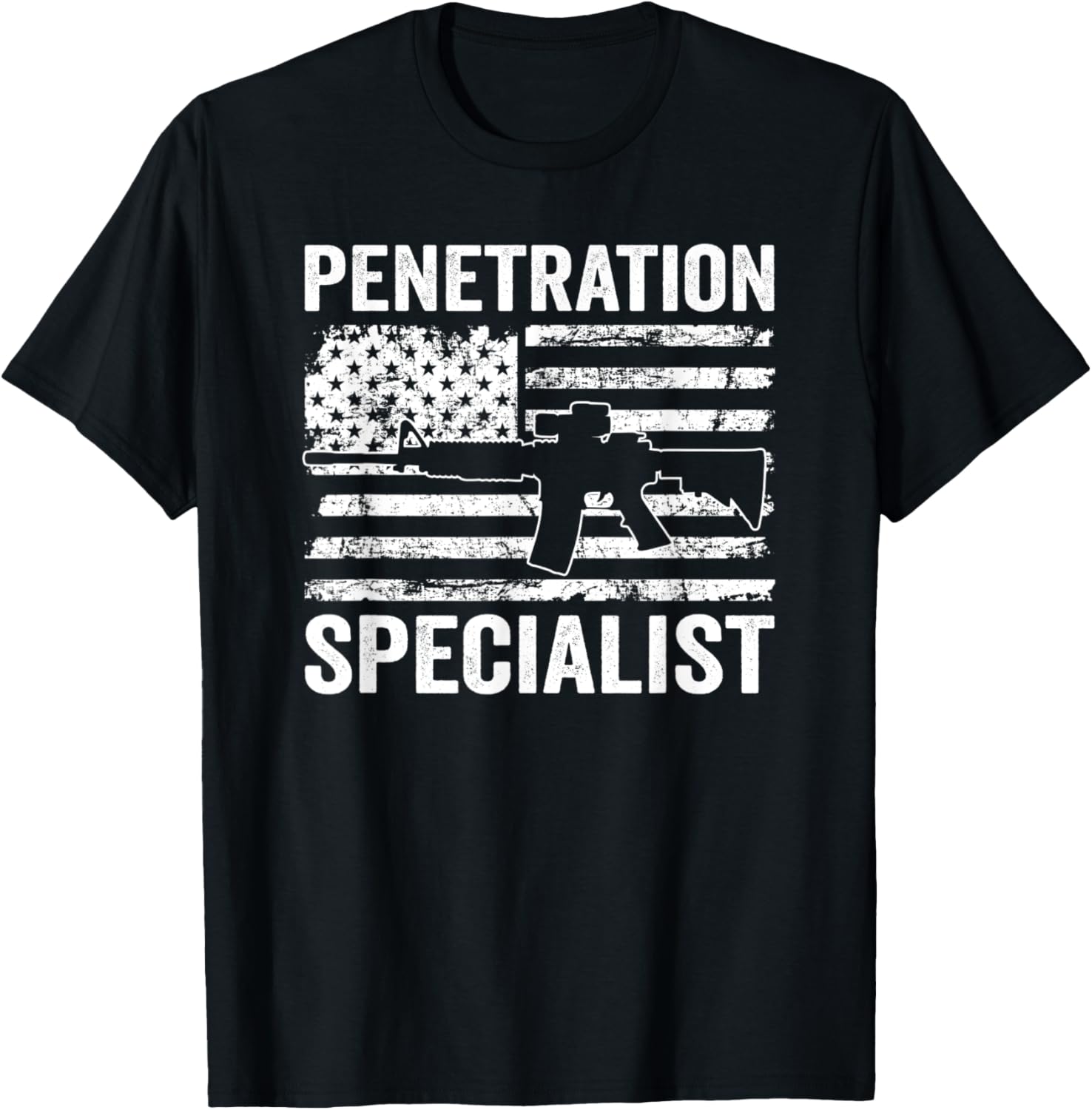 Penetration Specialist Ar15 Rifle Usa Flag Funny Gun Joke Women Men