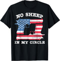 No Sheep In My Circle Sheeple Shirt American Flag Gun
