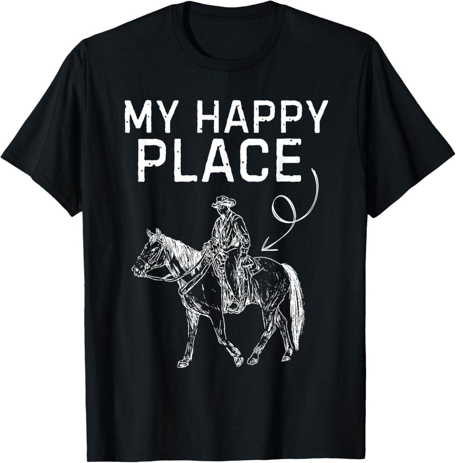 My Happy Place Horse Lover Horseback Riding Equestrian Gifts
