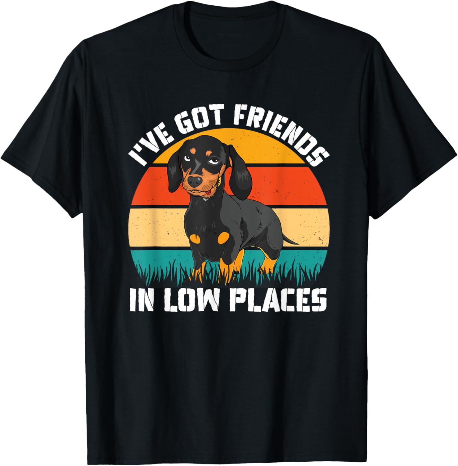 Funny Wiener Dog Lover Dachshund Friends In Low Places