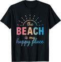 The Beach is My Happy Place summer vacation surfing Men Women Kids