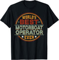 Retro Badge Worlds Best Motorboat Operator