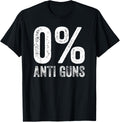 Pro Guns Funny Sarcastic Quote Zero Percent Anti Guns