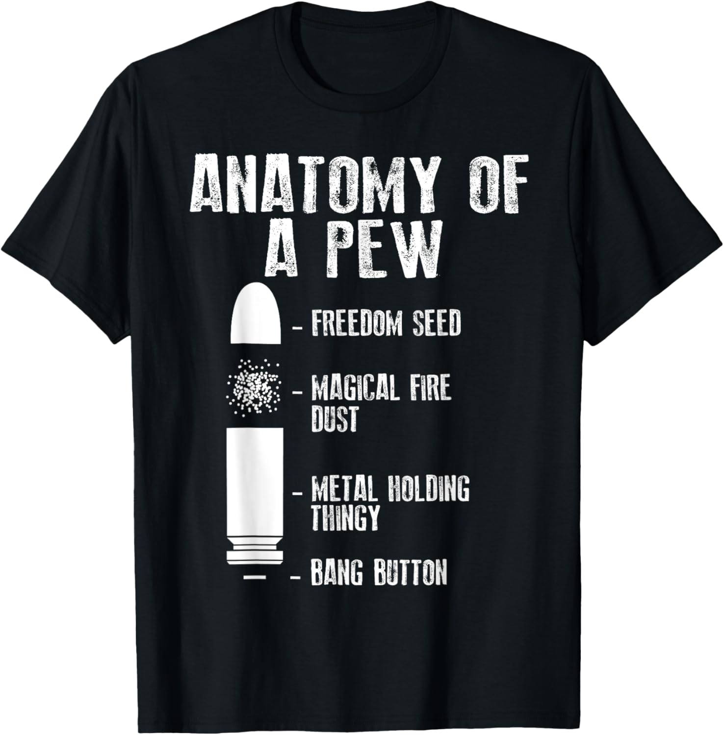 Anatomy Of A Pew Shirt Funny Weapon Gun Bullet Proof