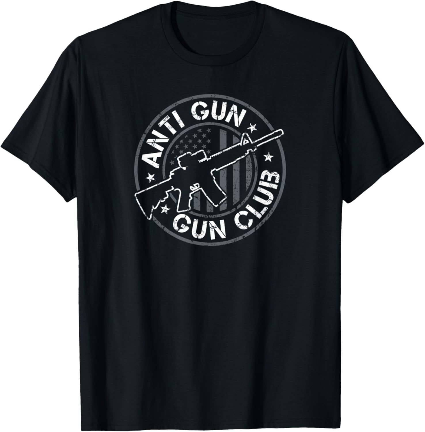 Anti Gun Club Funny Pro Guns American Flag Gun Rights T Shirt