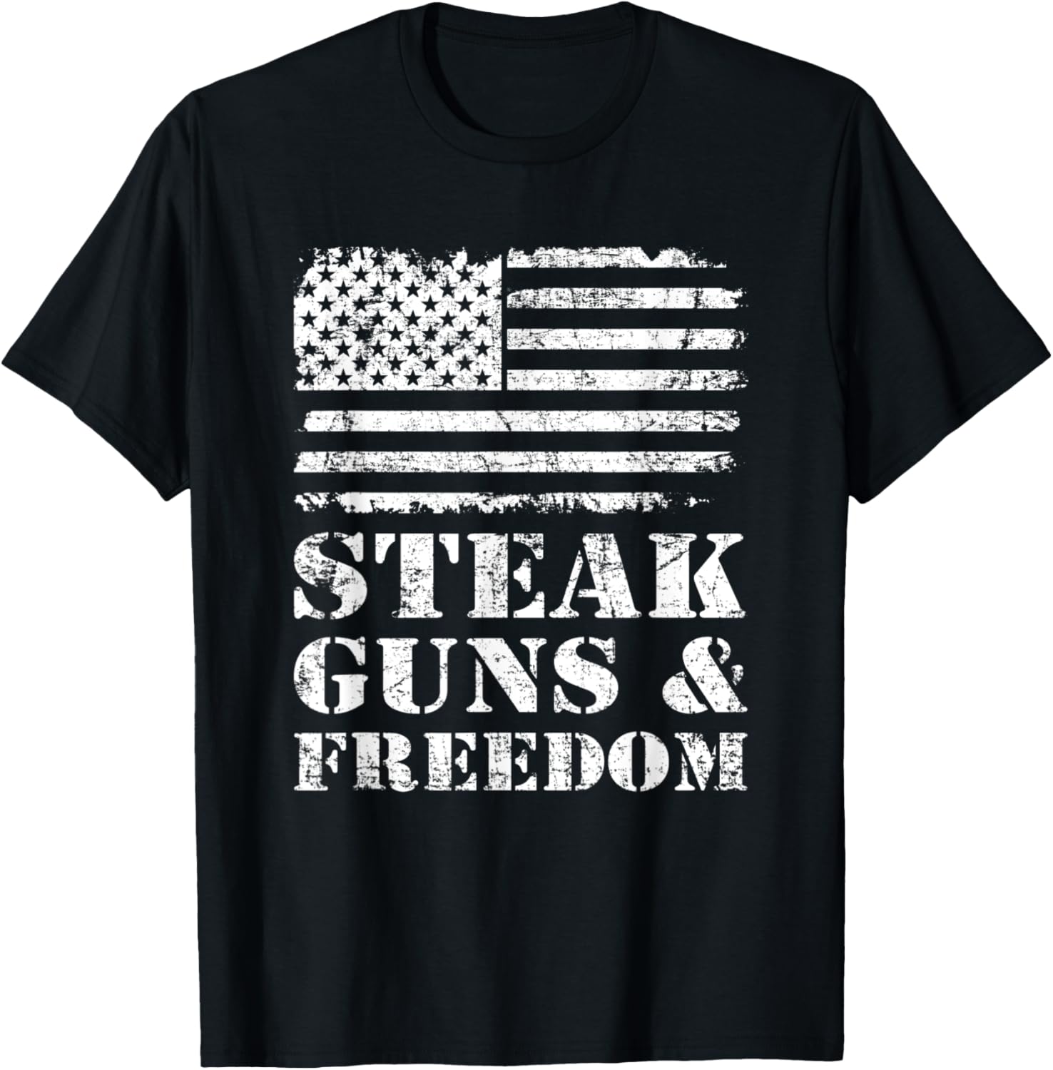 Steak Guns Freedom Bbq Meat Grilling Usa Flag Pro Gun T Shirt