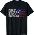Cigars Horses Guns Freedom T Shirt Horse
