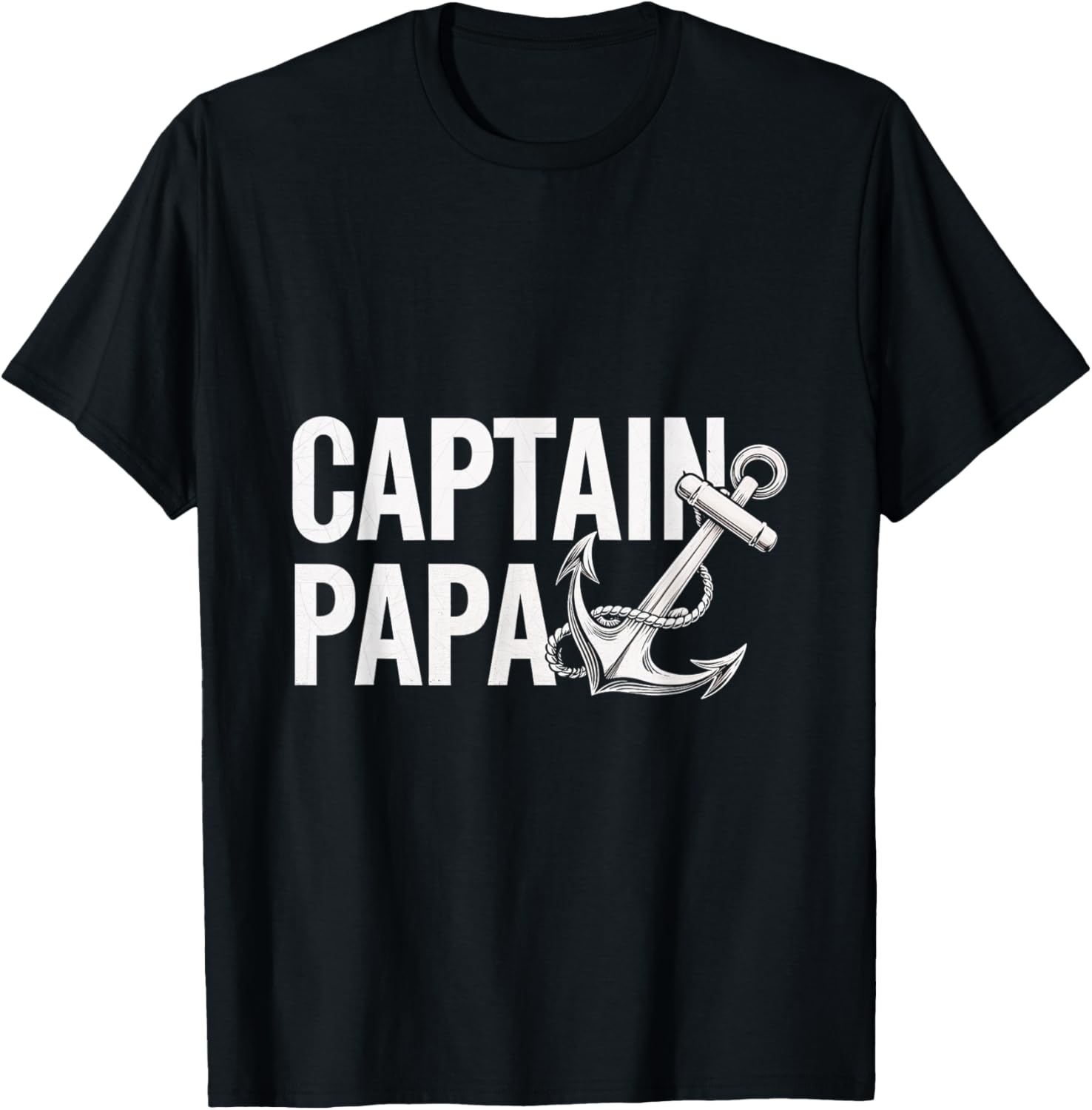 Captain Papa Anchor Sailor Dad Boat Fishing Nautical