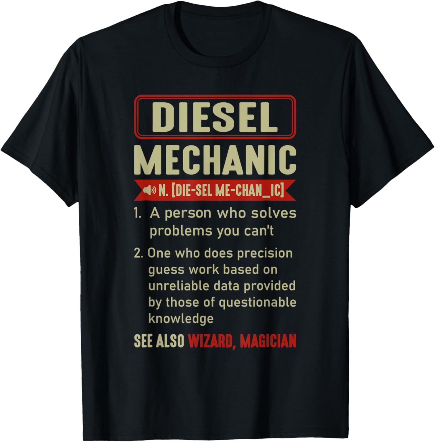 Funny Diesel Mechanic Definition Vintage Dad Car Garage