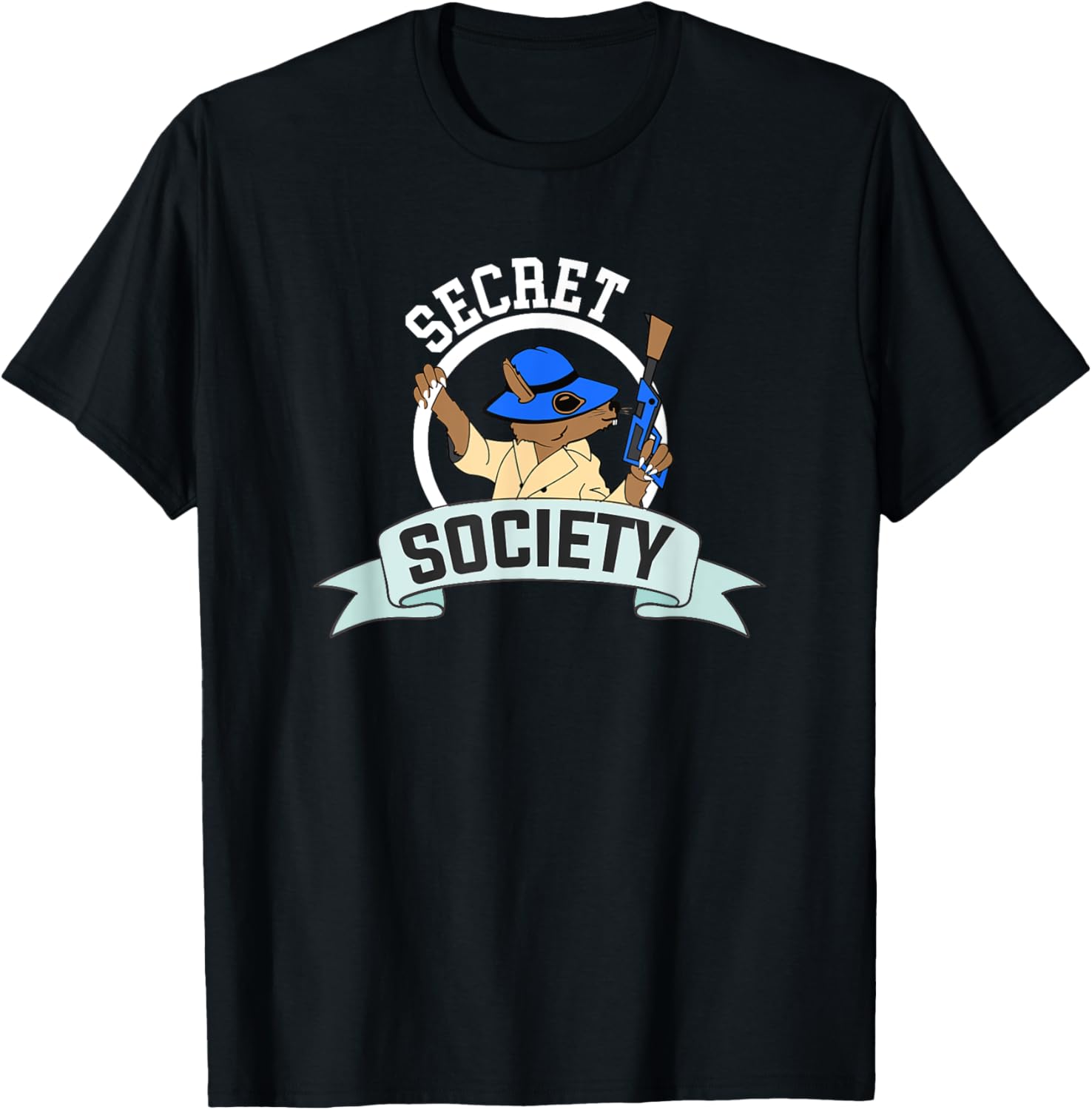 Cool Squirrel Holding Gun T Shirt Secret Society Tees