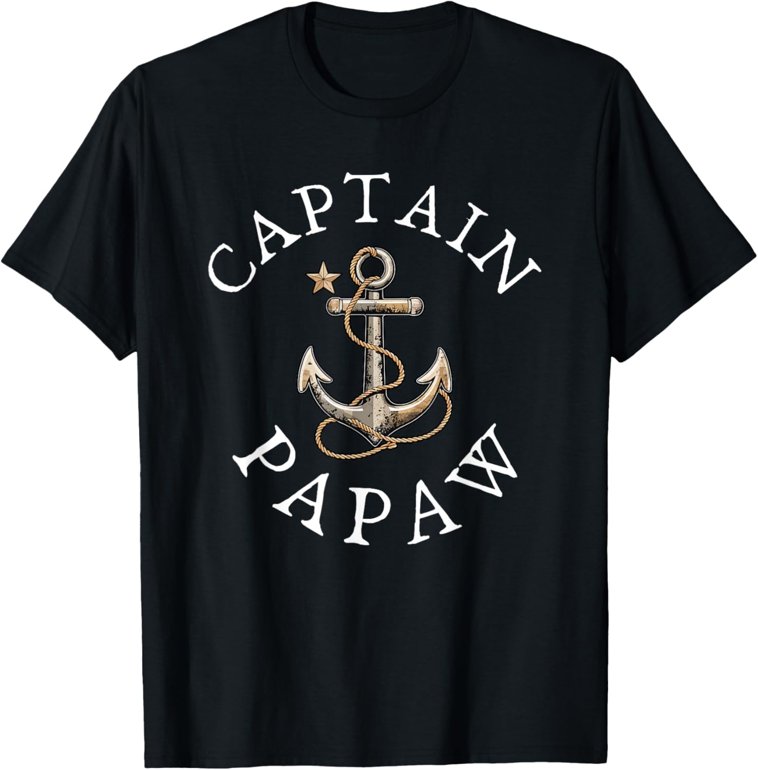 Captain Papaw Boat Sailing Boating Vintage Anchor Funny