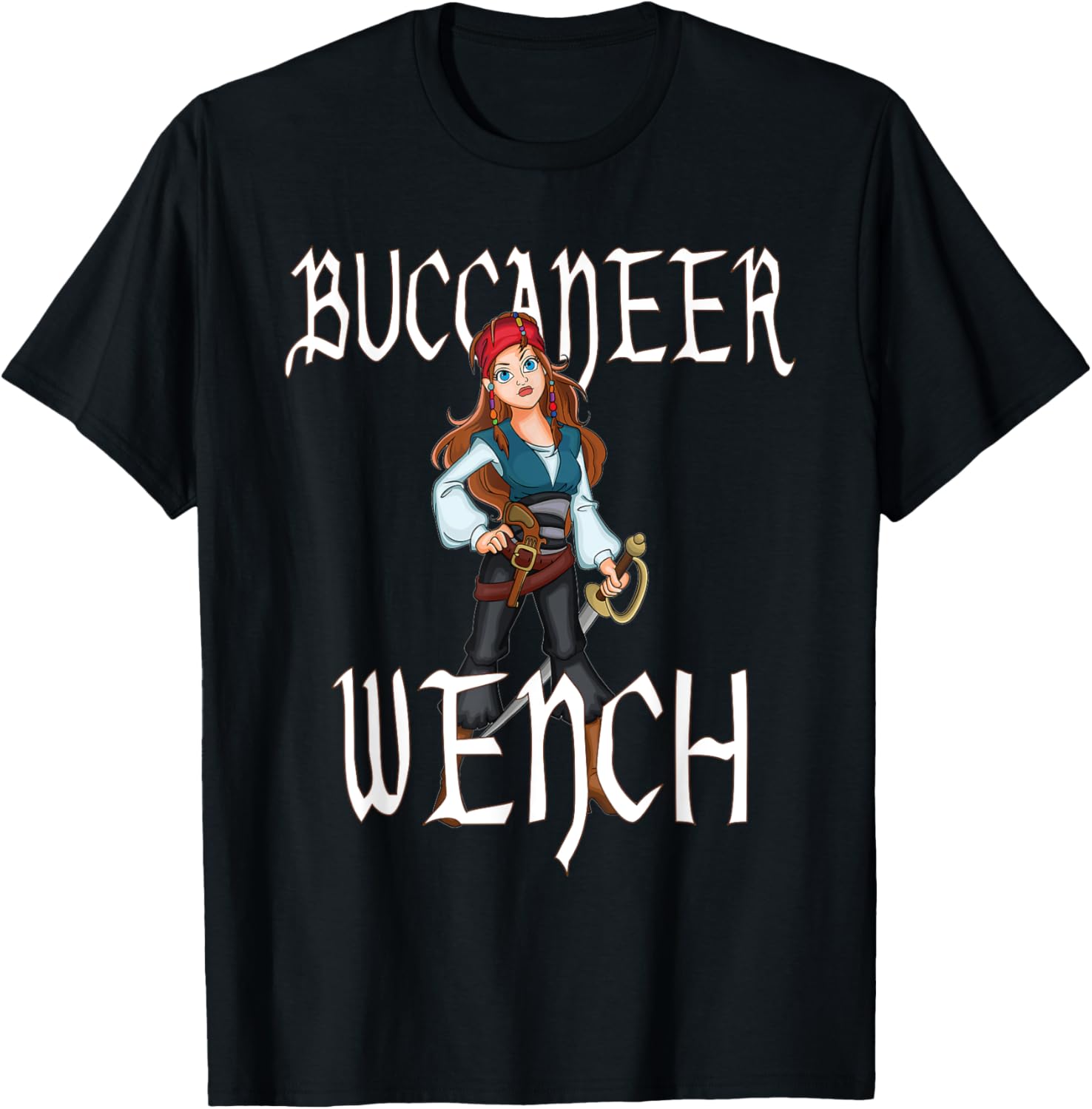 Buccaneer Wench With Sword And Gun Badass Design