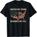 United We Stand Disarmed We Fall Pro Guns Ar15 Usa Flag