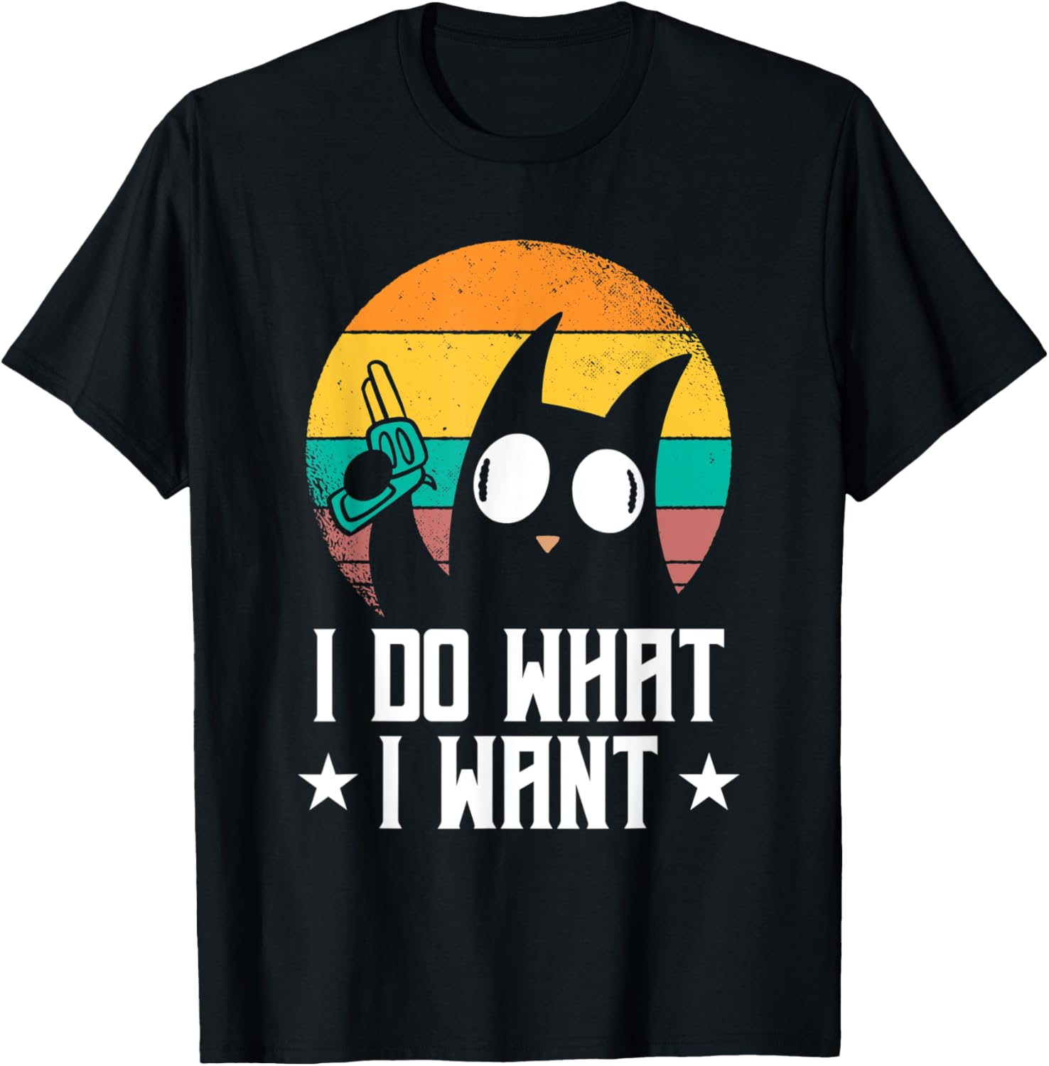 I Do What I Want Insane Funny Psycho Cat With A Gun