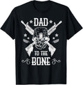 Dad To Bone Funny Father Joke Vintage Skull Ar Rifle Gun