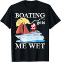 Boating Gets Me Wet Christmas Pajama Funny Xmas