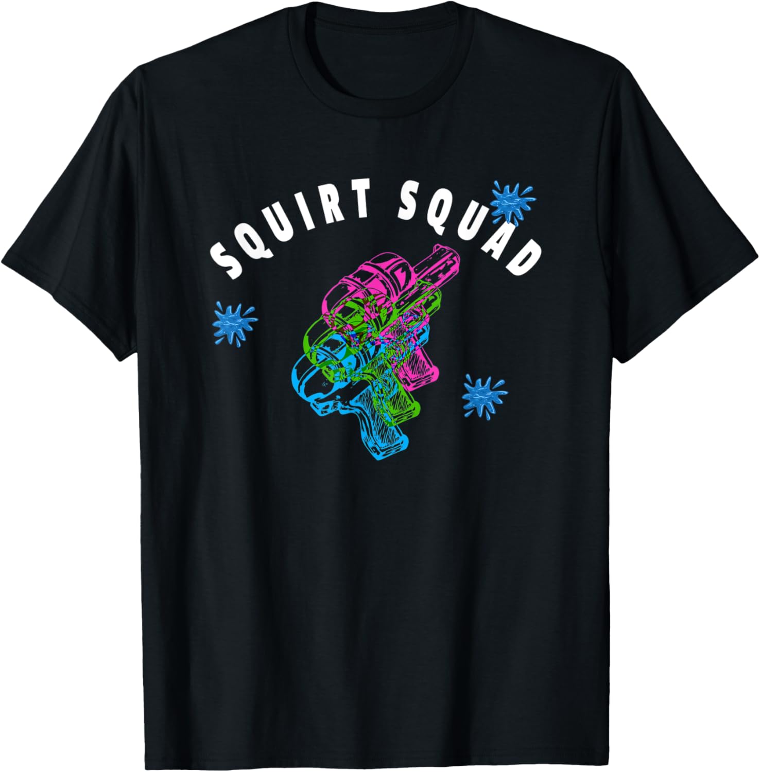 Fun Summer Backyard Water Gun Fight Squirt Squad T Shirt Men Women