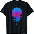 Vintage Retro Sunset Tugboat