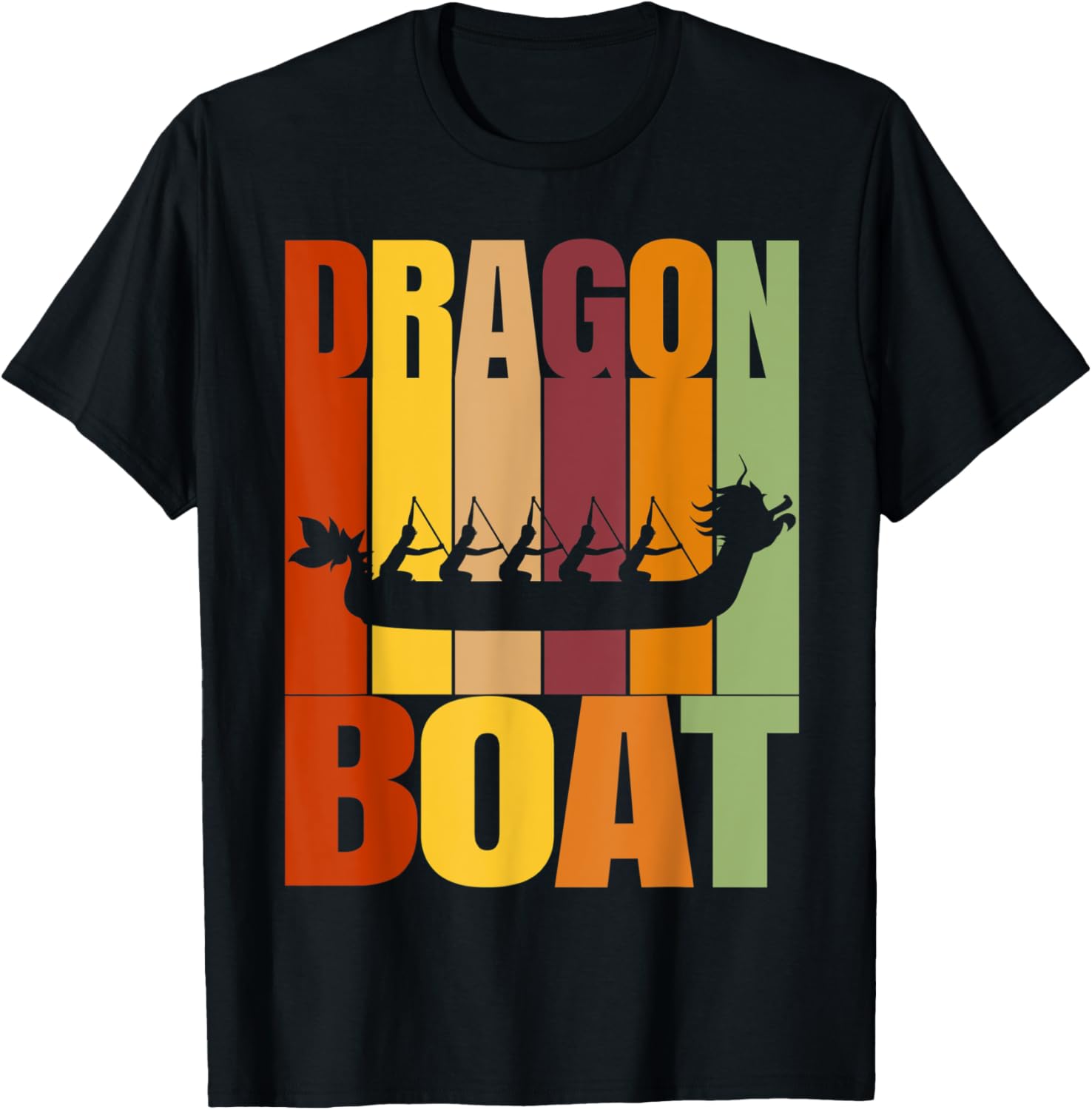 Retro Vintage Dragon Boat Racing